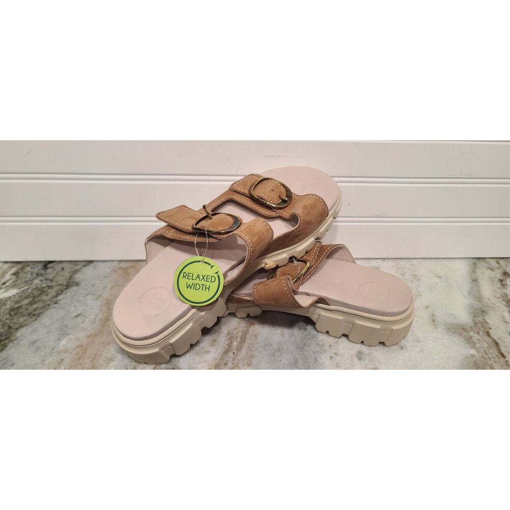 Paul Green Womens Relaxed Fit Marina Leather Slide Sandals Size 7 NWT